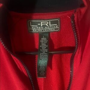 Lauren Ralph Lauren Active Red Jacket with zipper pockets